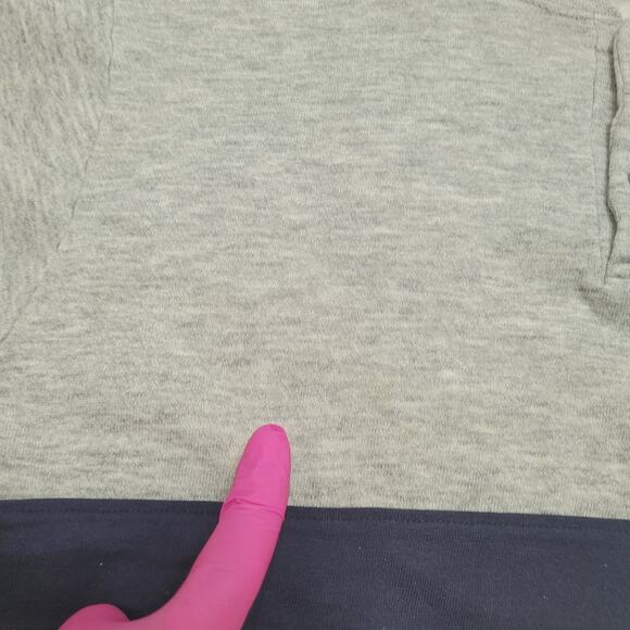 VTG 80s Champion Sweatshirt M USA ETSU Snap Neck Cropped Tri Blend RARE - Picture 3 of 10